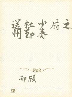 送杜少府之任蜀州节奏