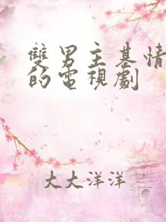 双男主基情满满的电视剧