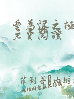 爱为恨之极小说免费阅读