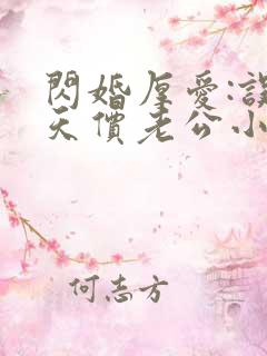 闪婚厚爱:误嫁天价老公小说