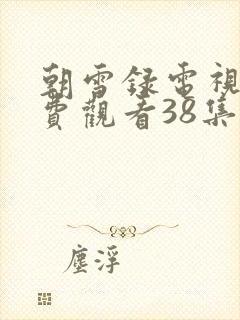 朝雪录电视剧免费观看38集