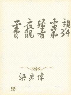 子夜归电视剧免费观看第34集