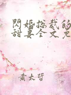 闪婚总裁的契约甜妻全文免费