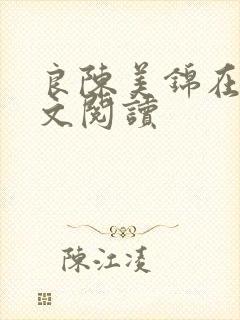 良陈美锦在线全文阅读