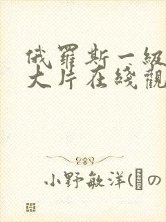 俄罗斯一级特黄大片在线观看