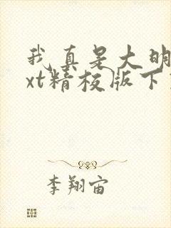 我真是大明星txt精校版下载