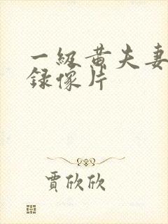 一级黄夫妻生活录像片