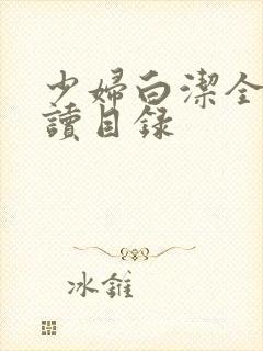 少妇白洁全文阅读目录