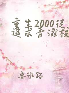 重生2000从追求青涩校花同桌开始听书完整版
