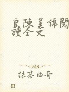 良陈美锦阅读阅读全文