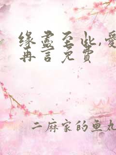 缘尽至此,爱不再言免费