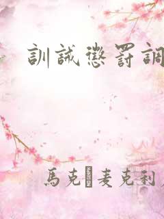 训诫惩罚调教文