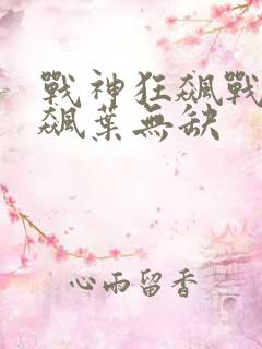 战神狂飙战神狂飙叶无缺