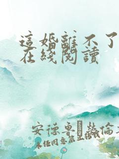 这婚离不了小说在线阅读