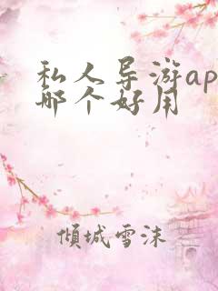 私人导游app哪个好用