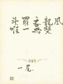 斗罗之龙凰传说唯一无双