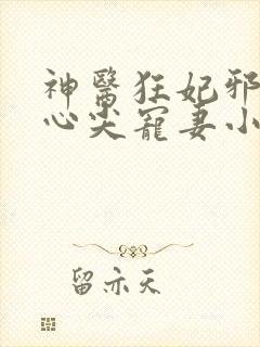 神医狂妃邪王的心尖宠妻小说