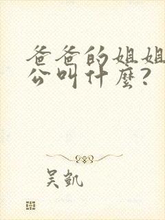 爸爸的姐姐的老公叫什么?