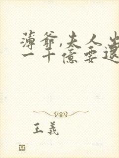 薄爷,夫人出价一千亿要退婚阅读全文免费
