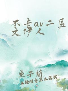 不卡av二区中文伊人