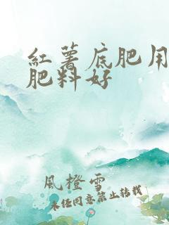 红薯底肥用什么肥料好