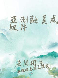 亚洲欧美成人一级片
