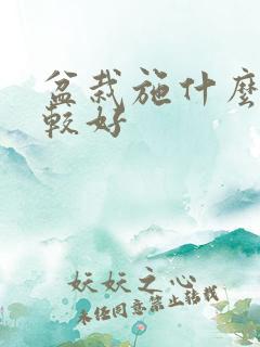 盆栽施什么肥比较好