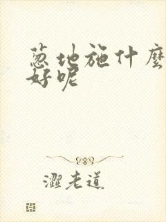 葱地施什么化肥好呢
