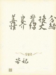 善良背后分集剧情介绍大结局