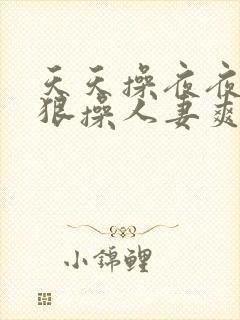 天天操夜夜操狠狠操人妻爽
