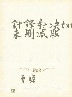 针锋对决txt未删减版