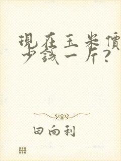 现在玉米价格多少钱一斤?