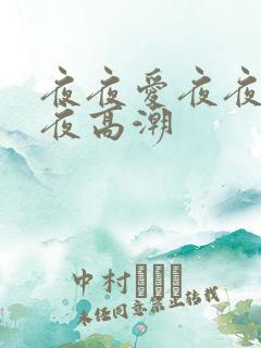夜夜爱夜夜爽夜夜高潮