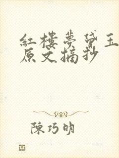 红楼梦黛玉葬花原文摘抄