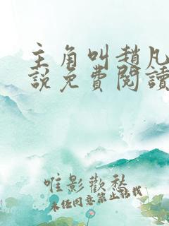主角叫赵凡的小说免费阅读