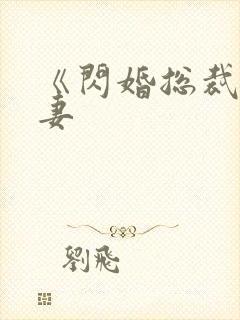《闪婚总裁契约妻