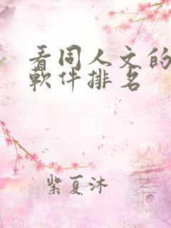 看同人文的小说软件排名