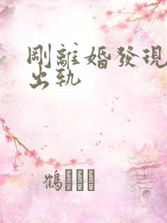 刚离婚发现老公出轨