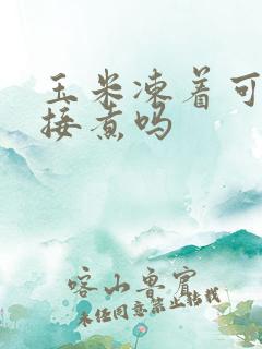 玉米冻着可以直接煮吗