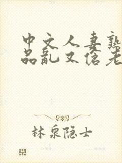 中文人妻熟妇精品乱又伧老牛在线