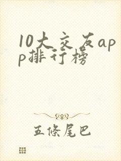 10大交友app排行榜