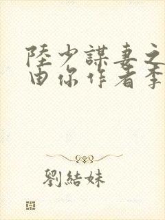 陆少谋妻之婚不由你作者李不言
