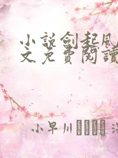 小说剑起风云全文免费阅读完整版