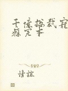 千亿总裁宠妻上瘾完本