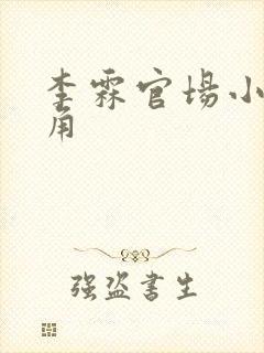 李霖官场小说主角