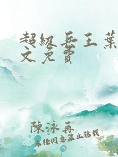 超级兵王叶谦全文免费
