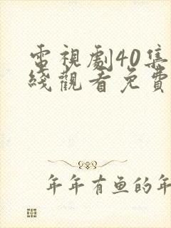 电视剧40集在线观看免费