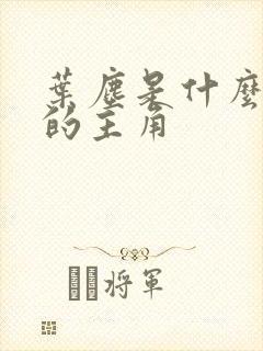 叶尘是什么小说的主角