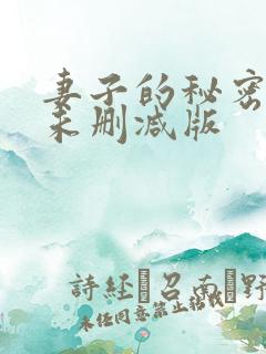 妻子的秘密小说未删减版