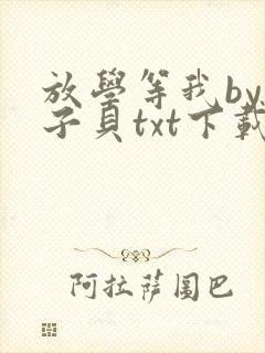 放学等我by酱子贝txt下载完整版小说